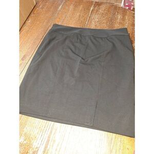 Size 18 Liz Claiborne Black Lined Side Zip Midi Skirt